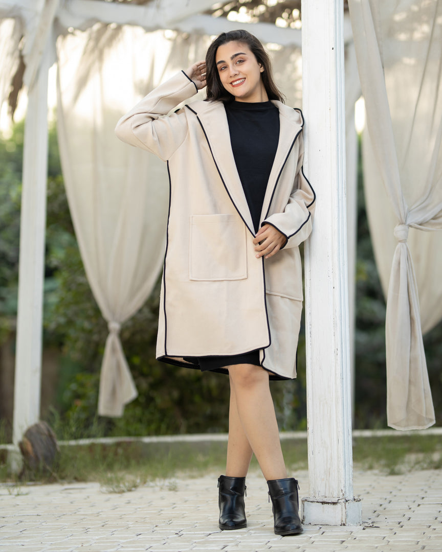 Wool coat with line