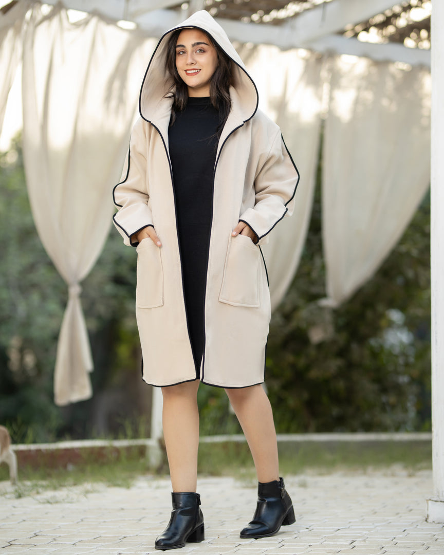 Wool coat with line