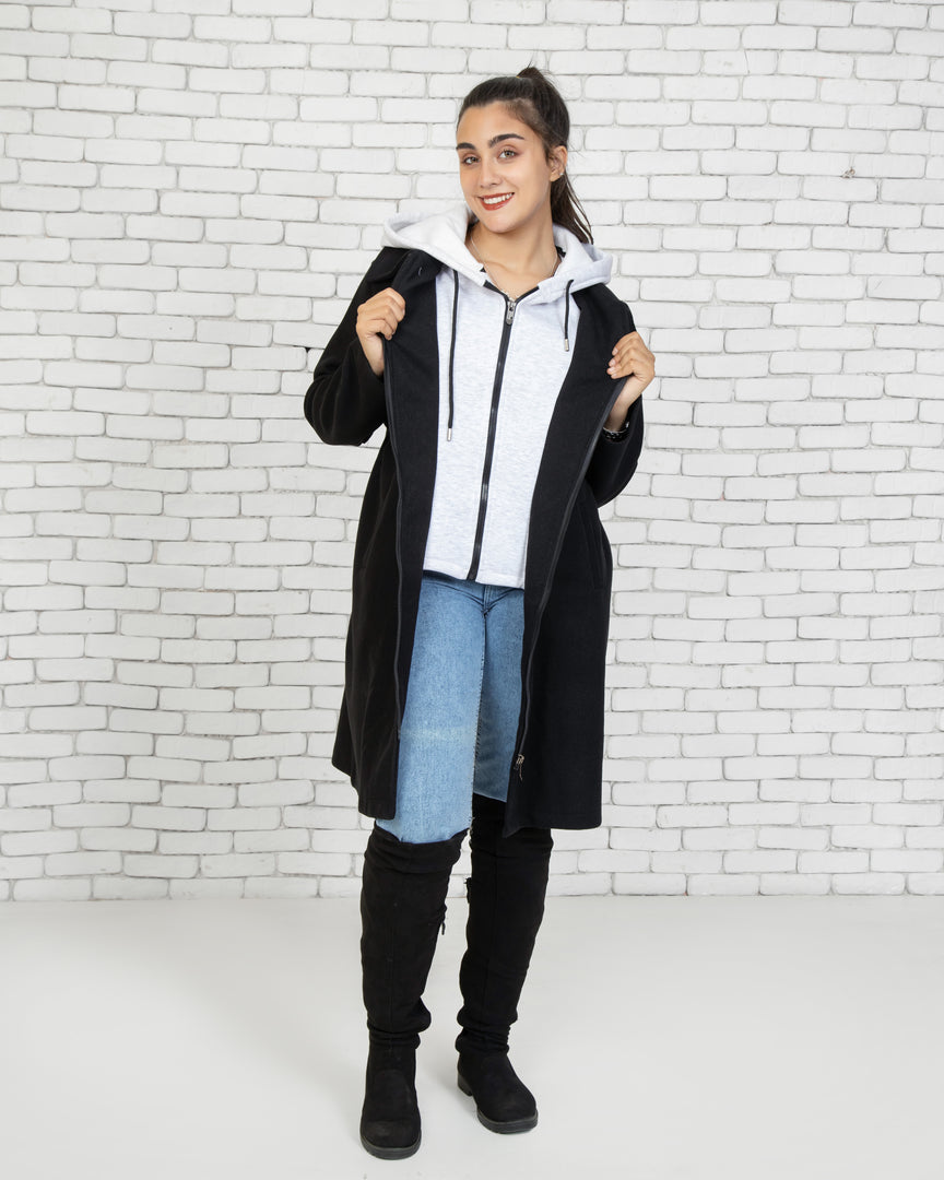 Coat With Built-In Hoodie