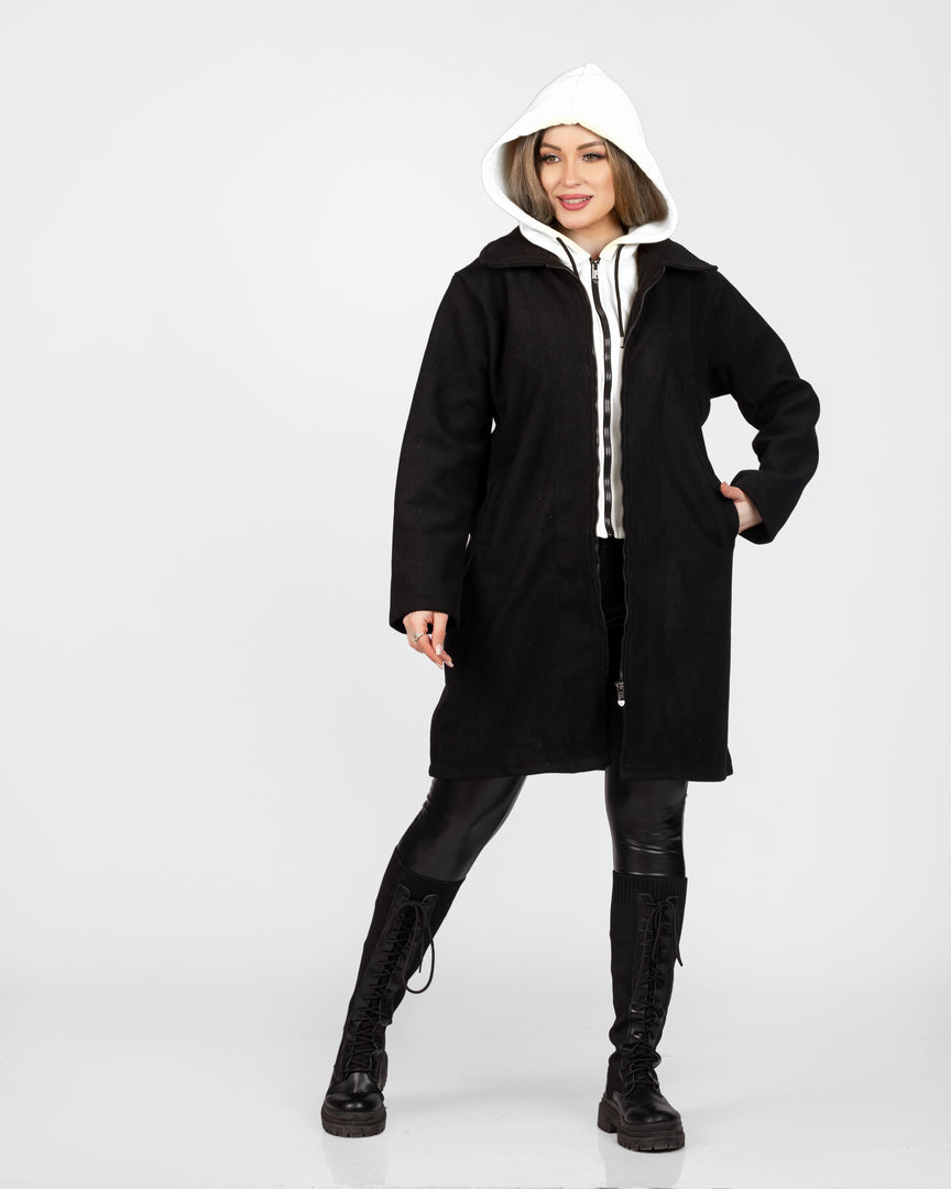 Coat With Built-In Hoodie