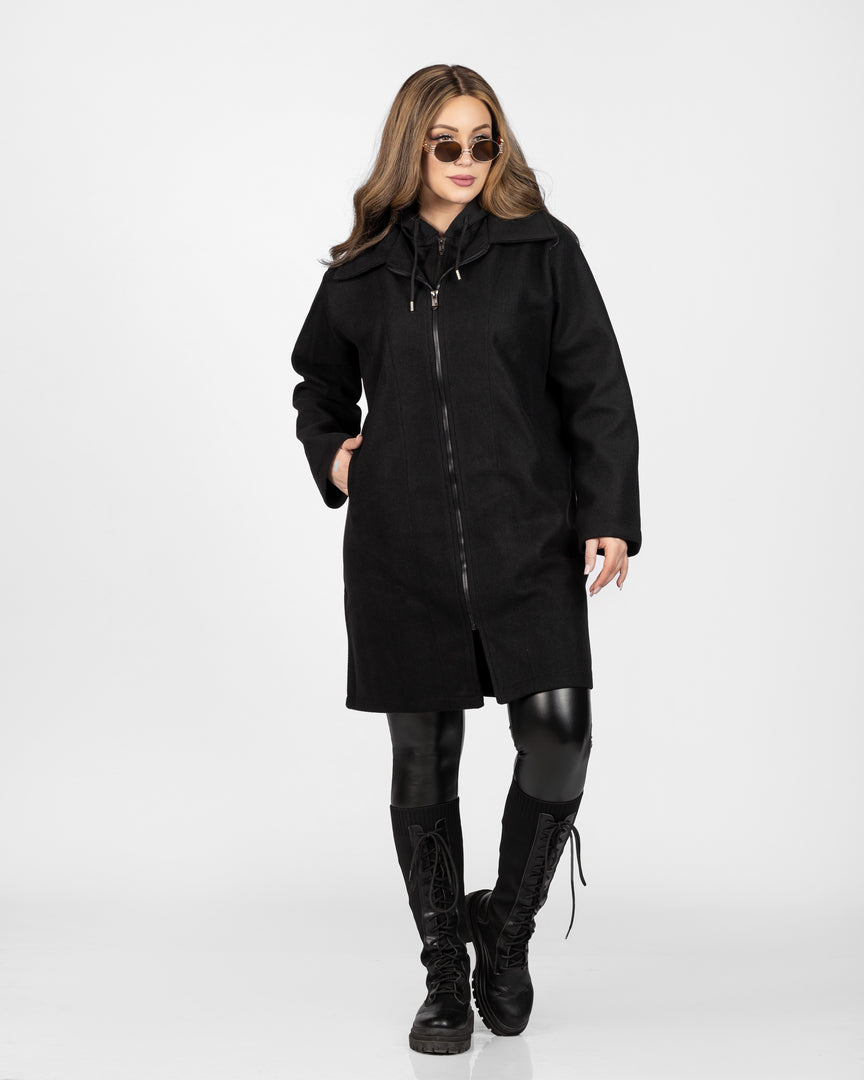 Coat With Built-In Hoodie