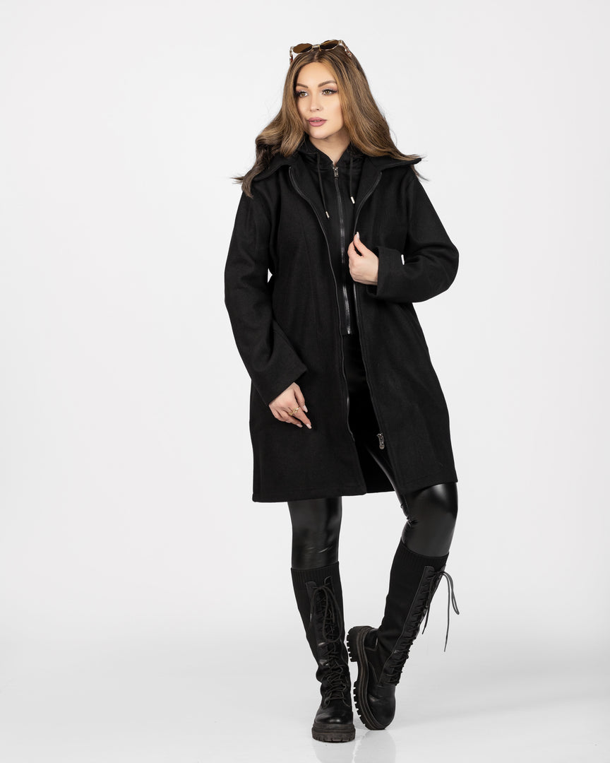 Coat With Built-In Hoodie