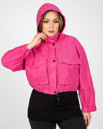 Load image into Gallery viewer, Short Gabardine jacket With Hood
