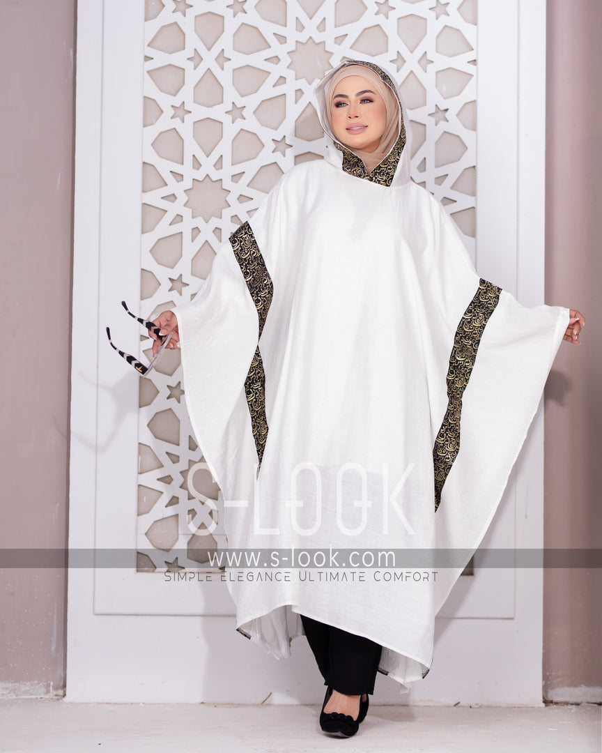 Poncho with Arabic calligraphy