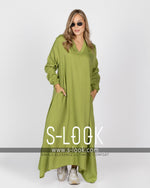 Load image into Gallery viewer, فستان كتان  - Linen dress
